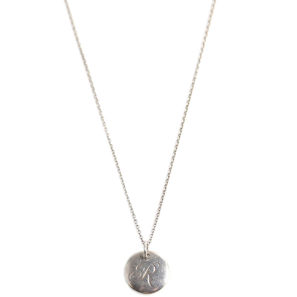 Initial "R" Pendant Necklace