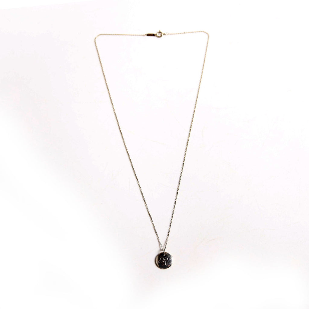 Initial "R" Pendant Necklace