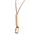 Hermes Curiosite Leather Necklace Taupe