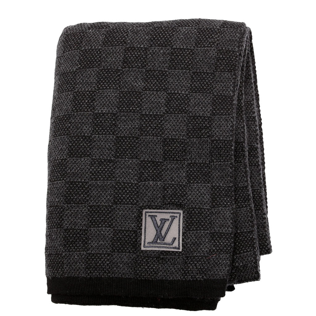 Neo Petite Damier Wool Scarf Black