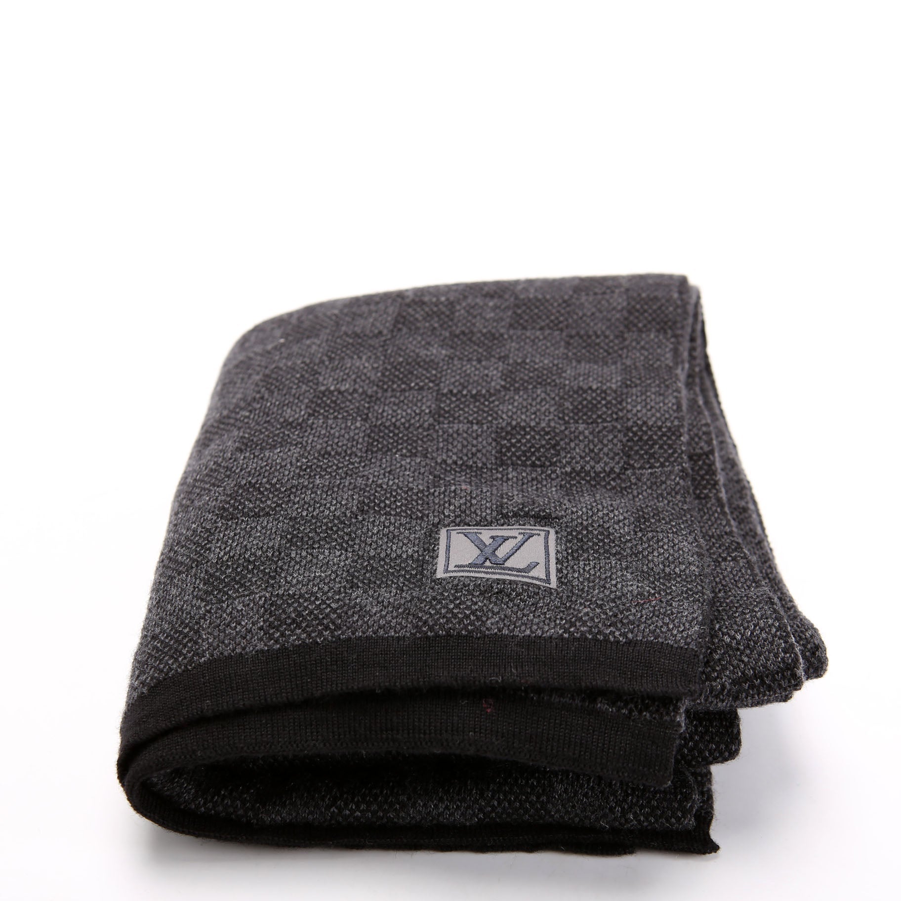 Neo Petite Damier Wool Scarf Black