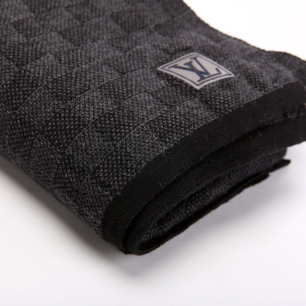 Neo Petite Damier Wool Scarf Black