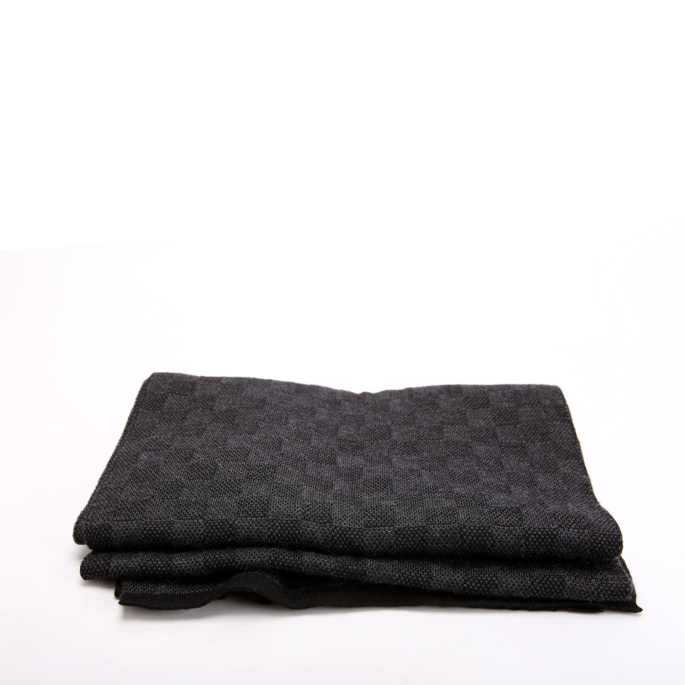 Neo Petite Damier Wool Scarf Black
