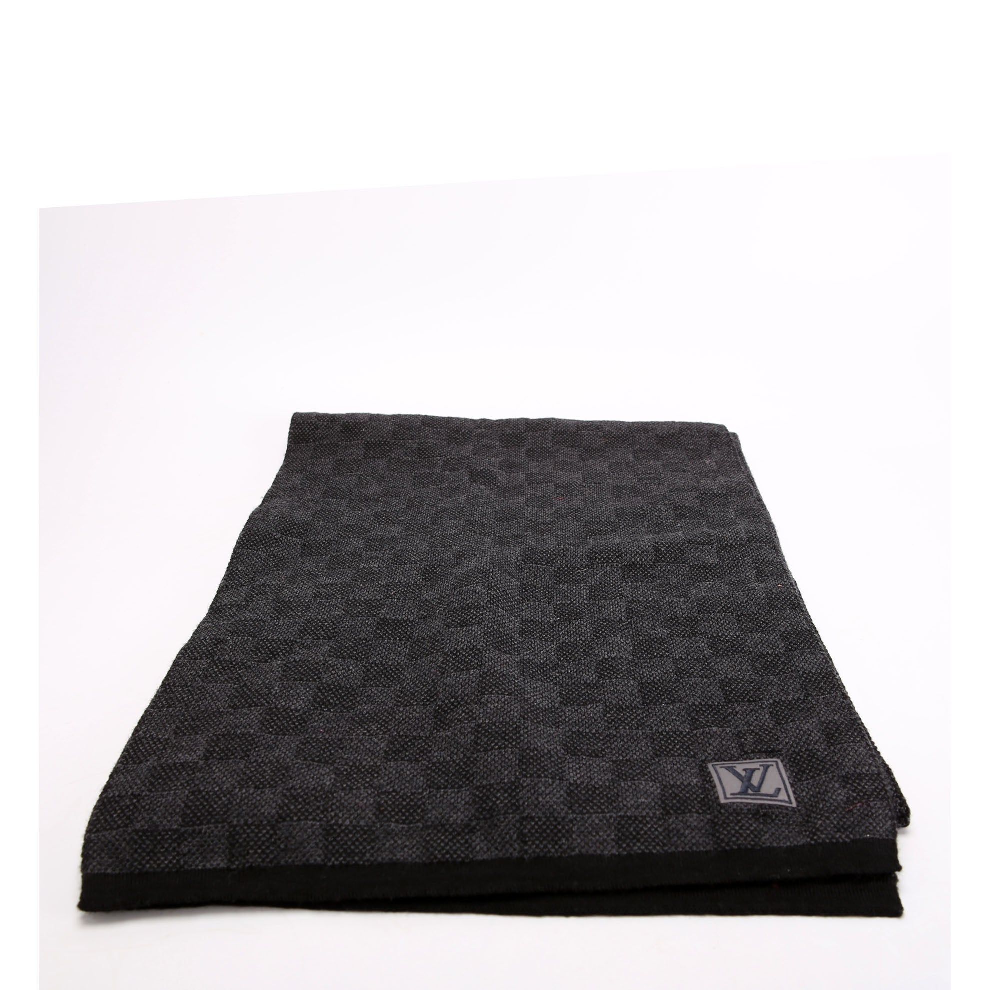 Neo Petite Damier Wool Scarf Black