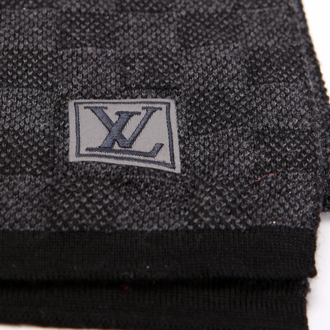 Neo Petite Damier Wool Scarf Black