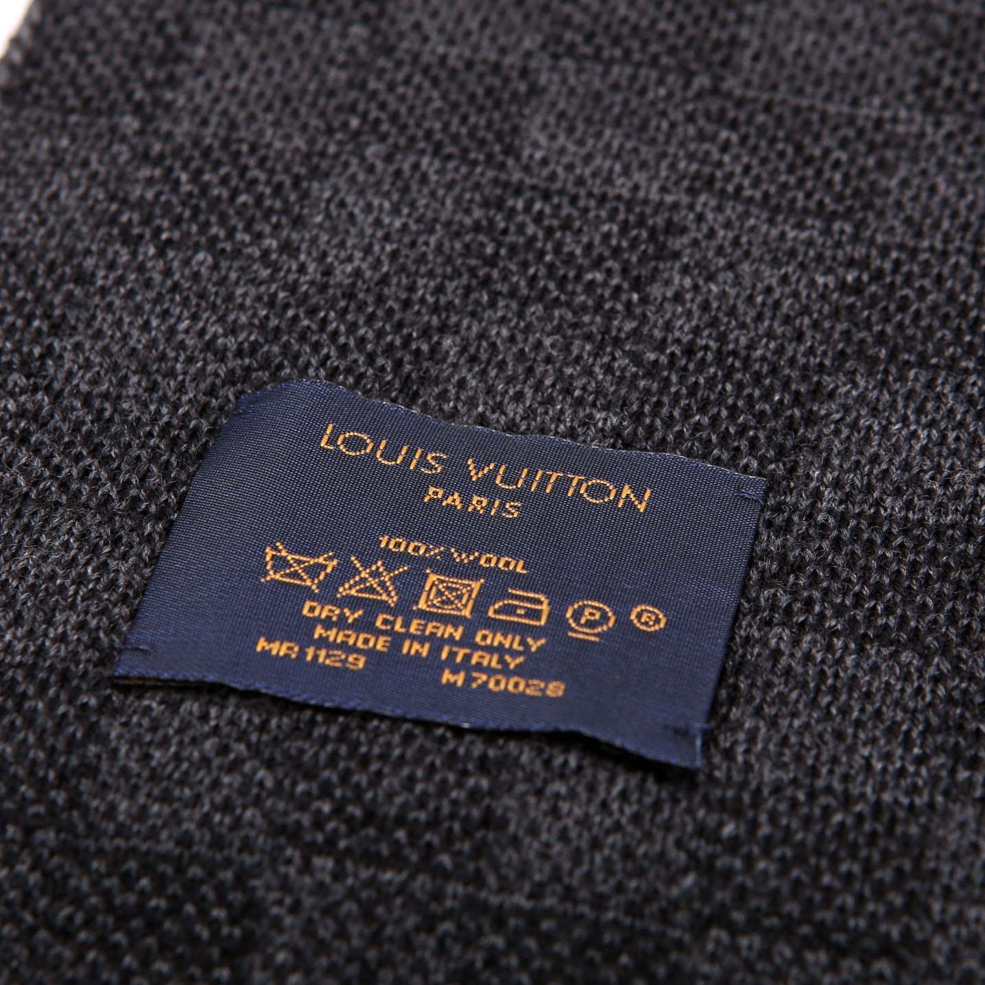 Neo Petite Damier Wool Scarf Black