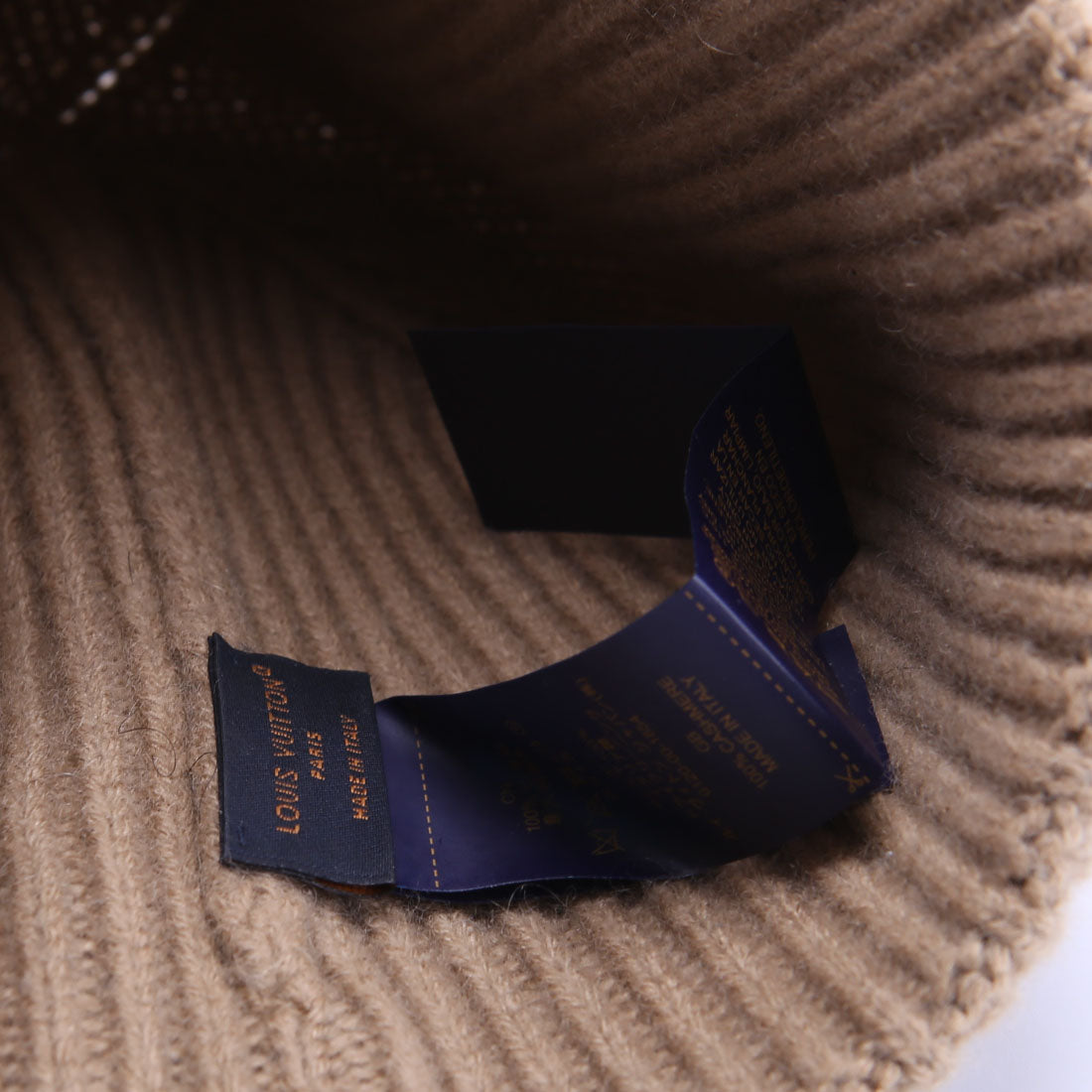 LV Dual Beanie Cashmere Tan