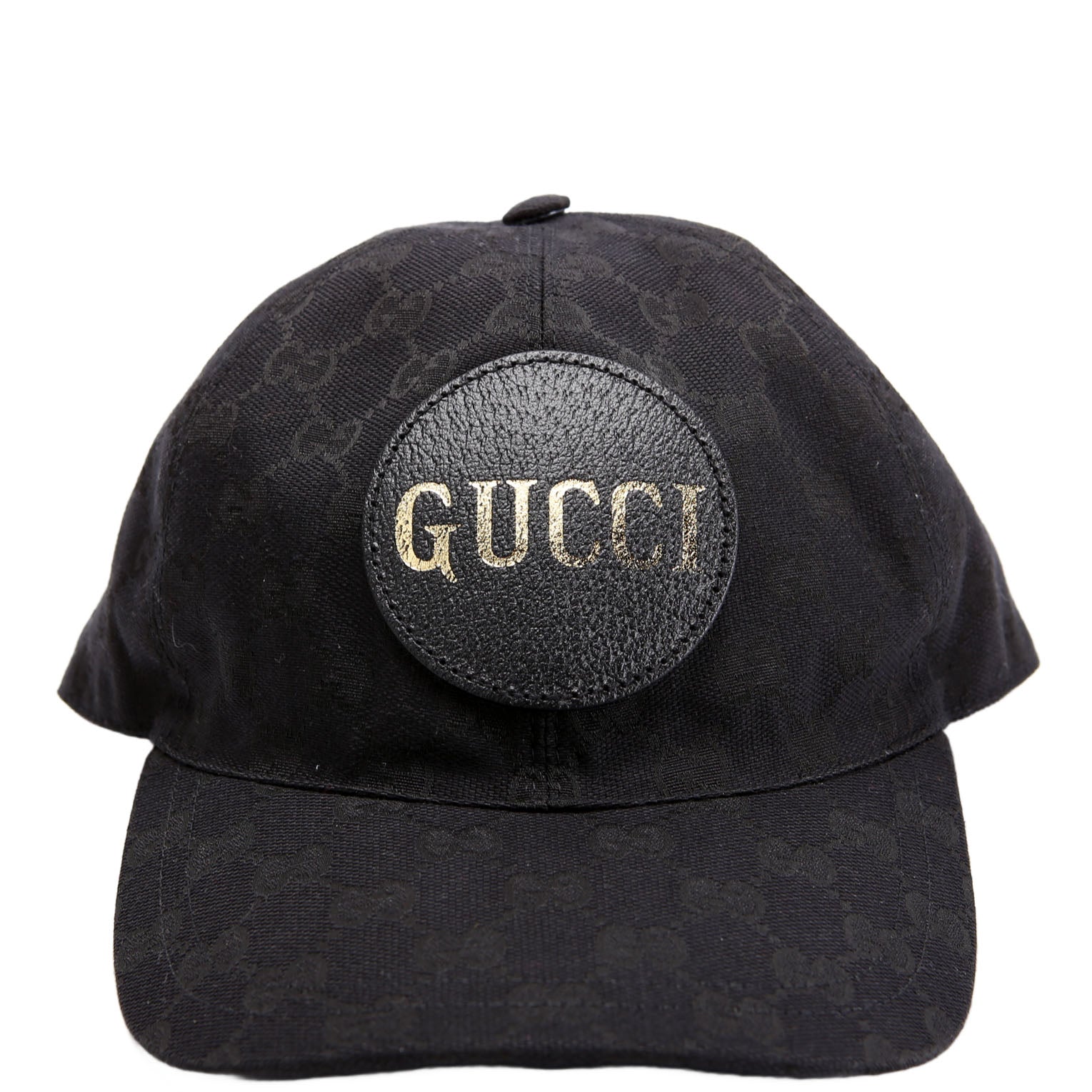 Gucci 576253 GG Canvas Baseball Cap Size Medium Black