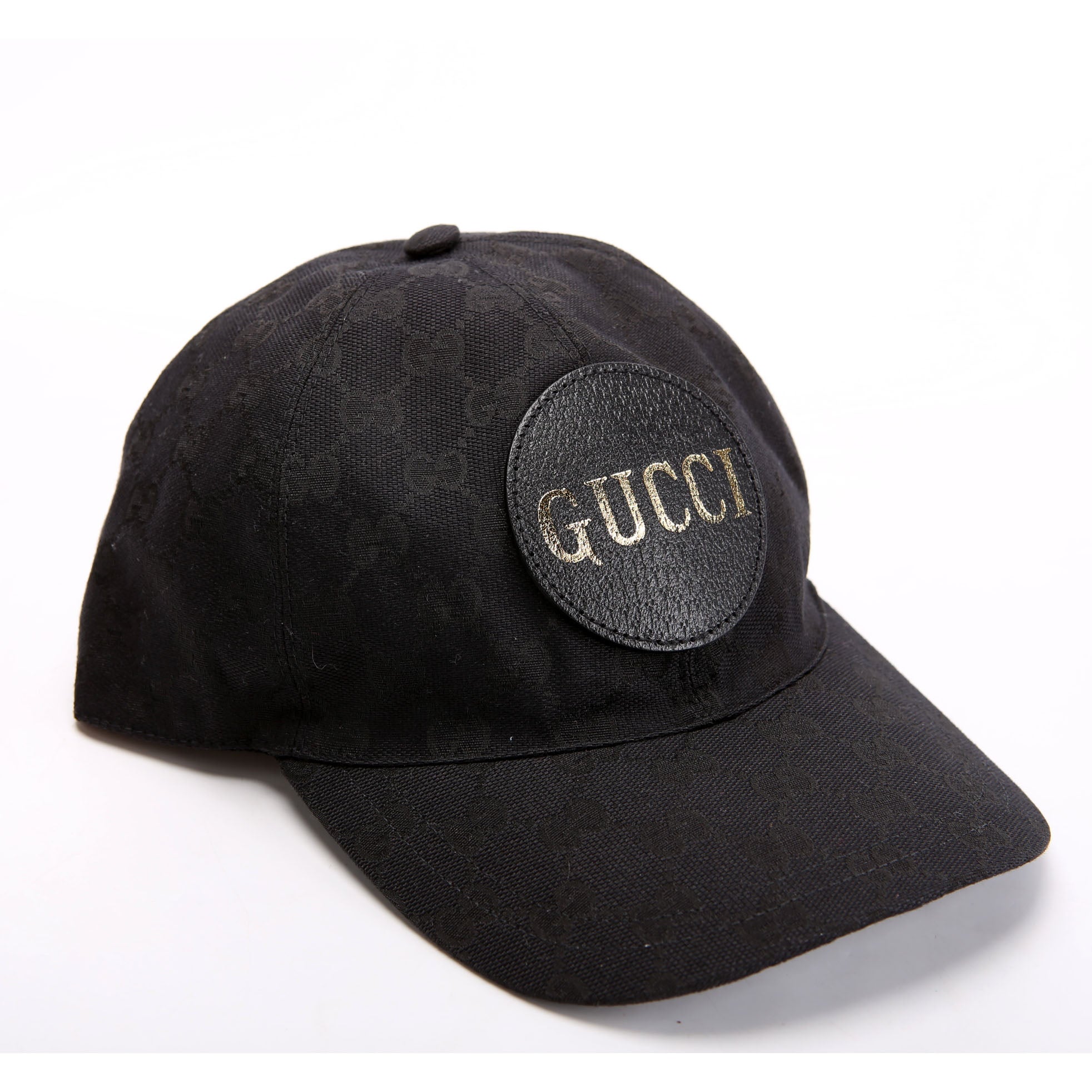 Gucci 576253 GG Canvas Baseball Cap Size Medium Black