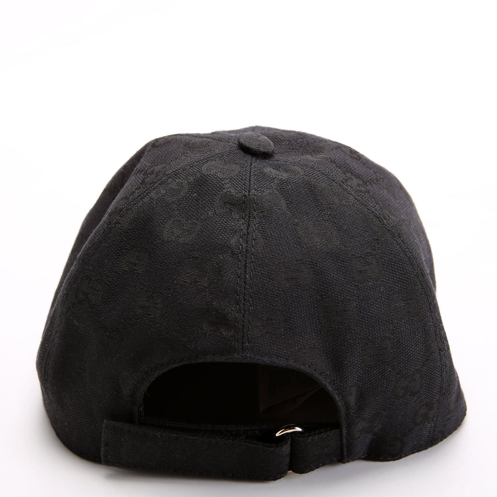 Gucci 576253 GG Canvas Baseball Cap Size Medium Black