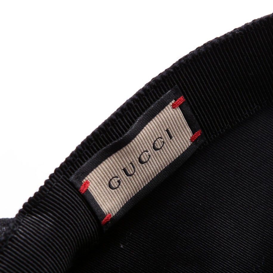 Gucci 576253 GG Canvas Baseball Cap Size Medium Black