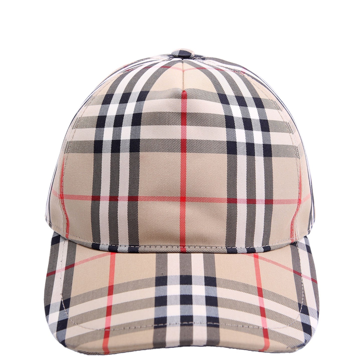 Check Baseball Cap Size Small Tan