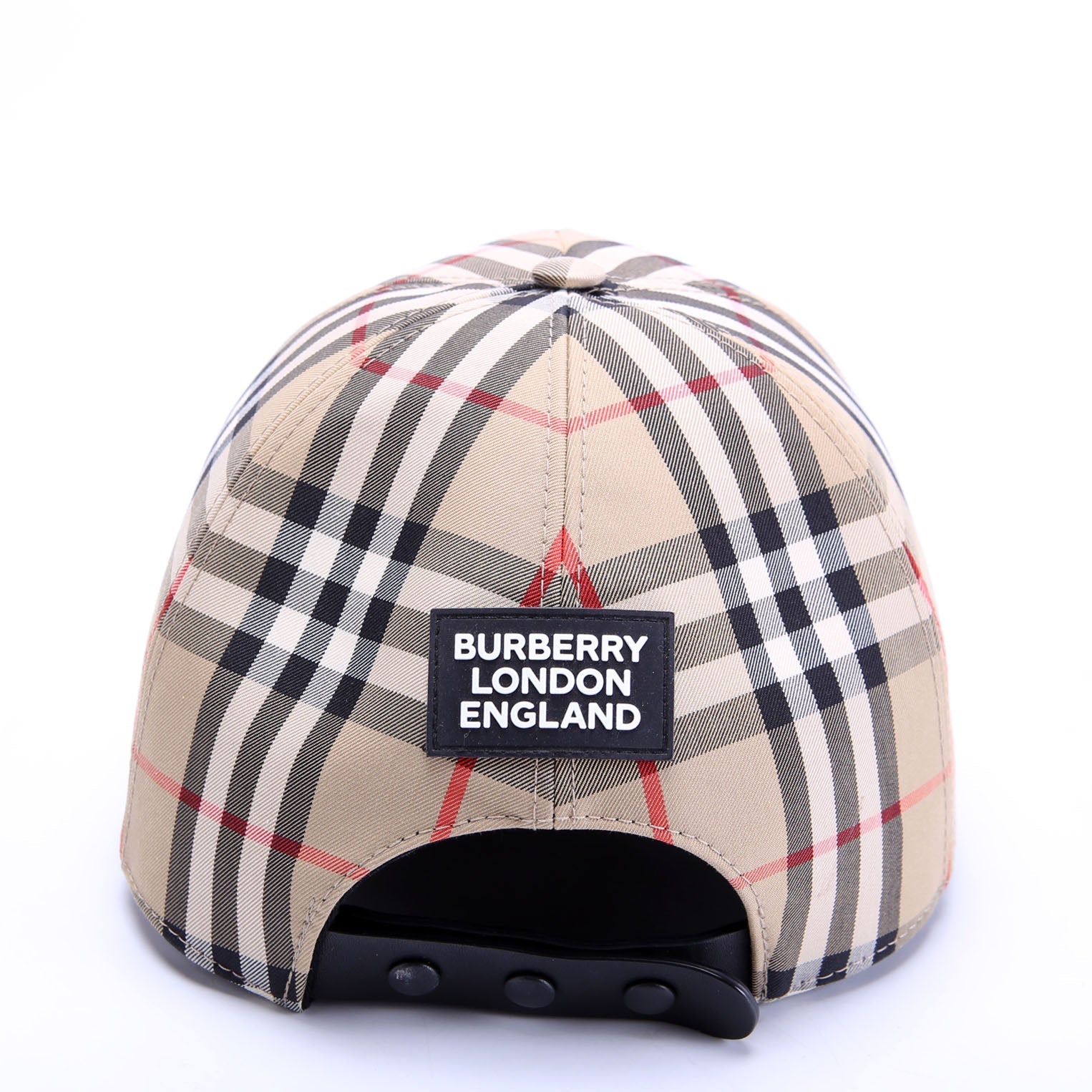 Check Baseball Cap Size Small Tan