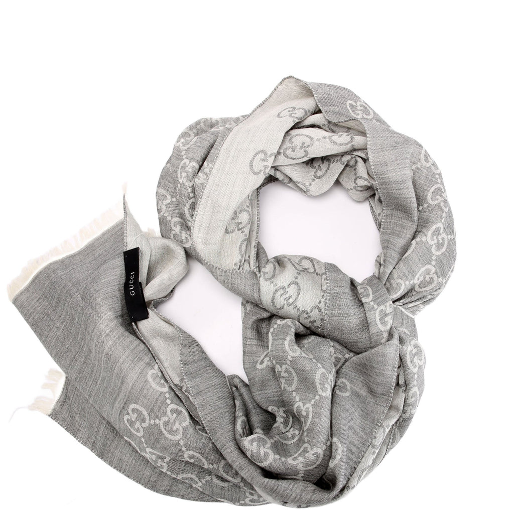 542984 GG Wool/Silk Scarf