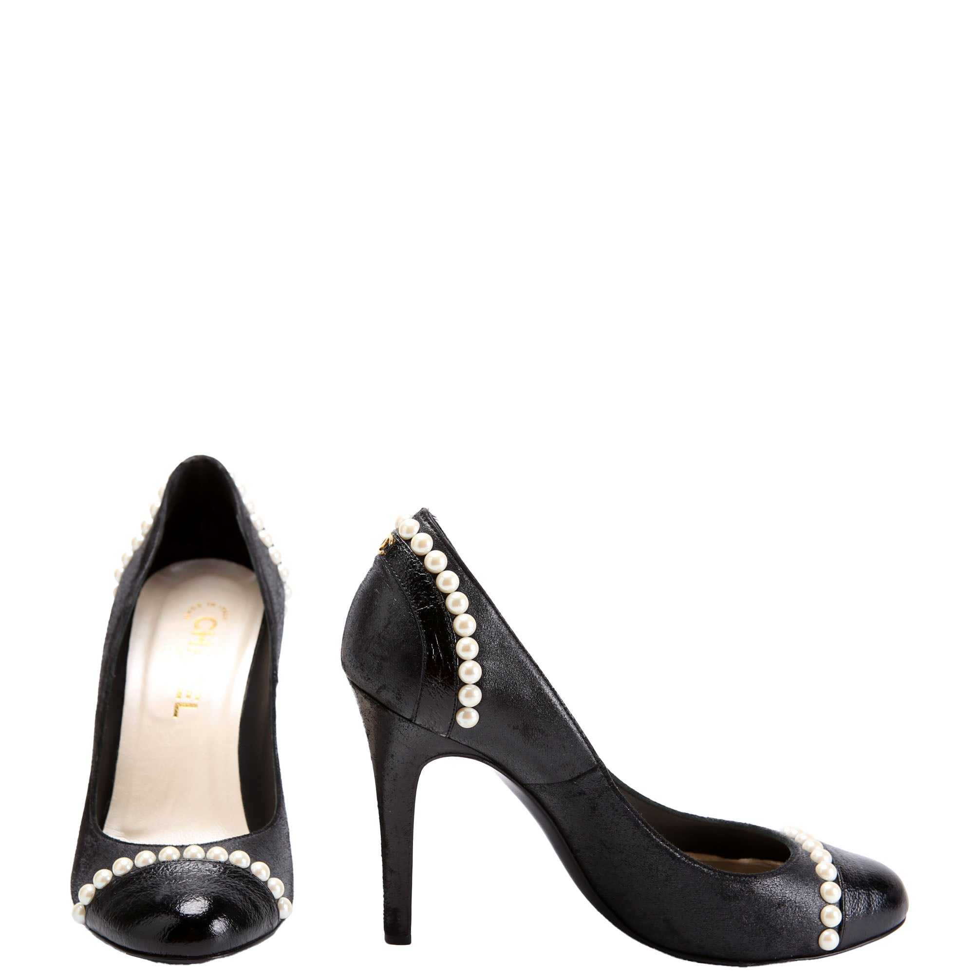 CC Logo Pearl Pumps Size 39 Black