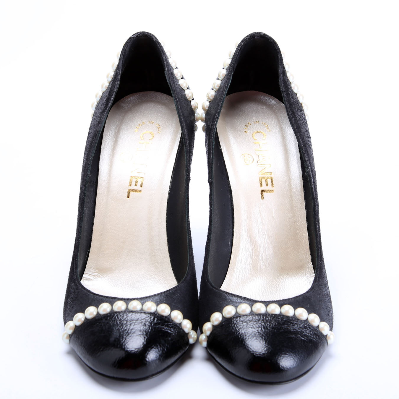CC Logo Pearl Pumps Size 39 Black
