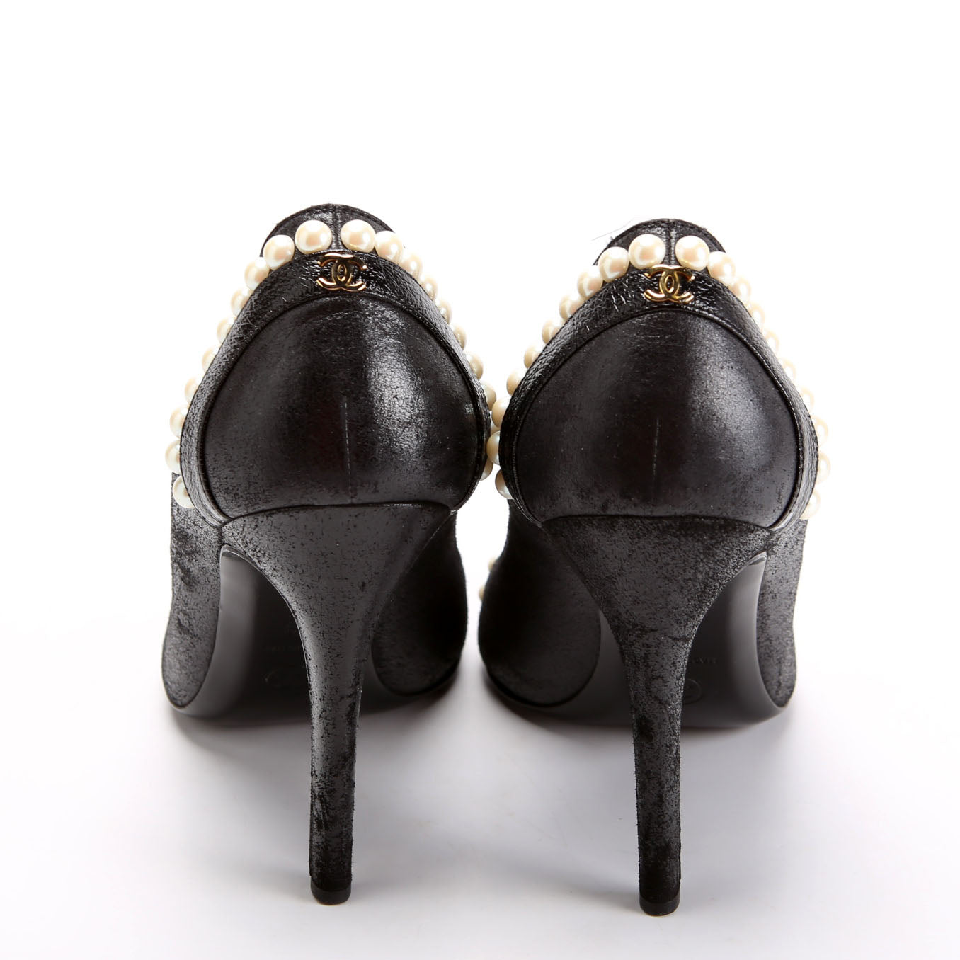 CC Logo Pearl Pumps Size 39 Black