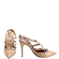 Rockstud Caged Heels Size 37 Nude