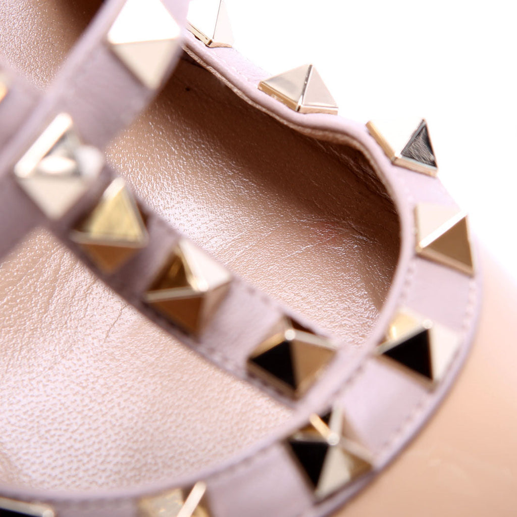 Rockstud Caged Heels Size 37 Nude