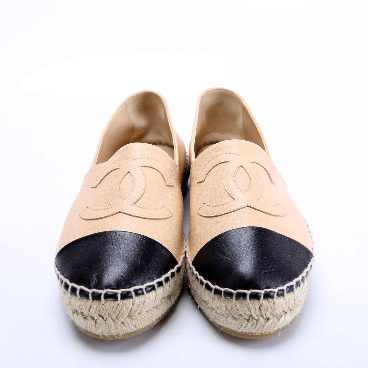 CC Espadrilles Size 38 Tan/Black
