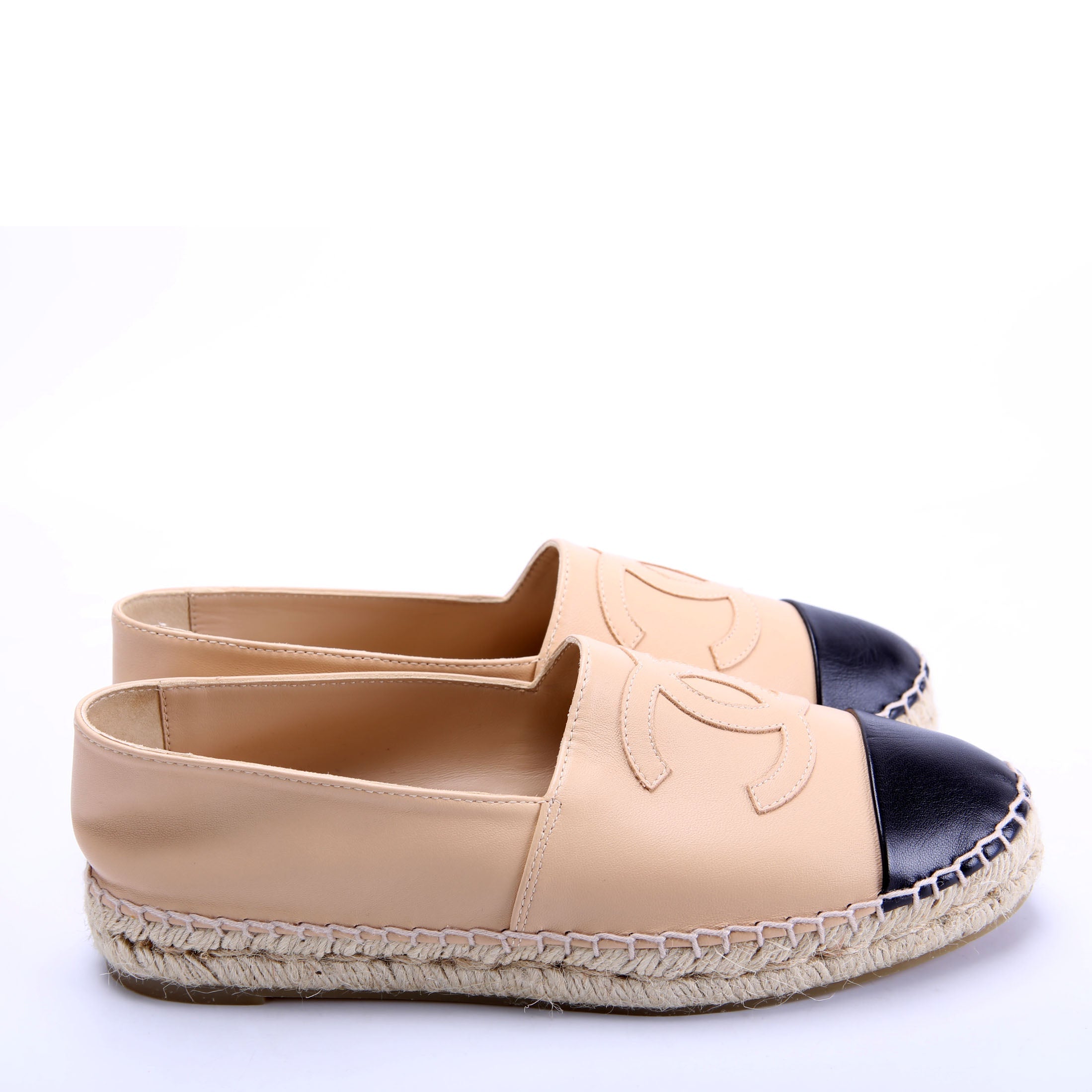 CC Espadrilles Size 38 Tan/Black