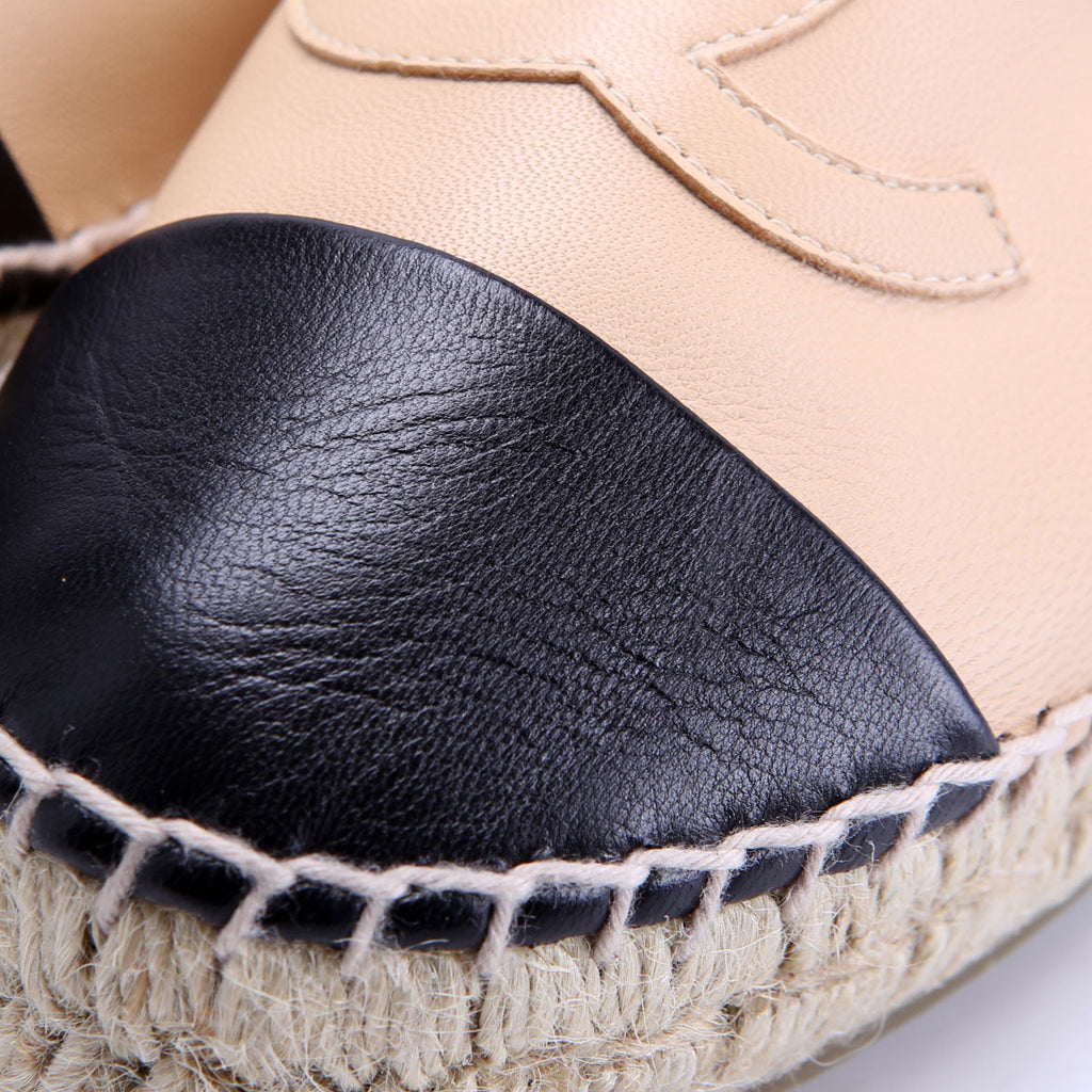 CC Espadrilles Size 38 Tan/Black