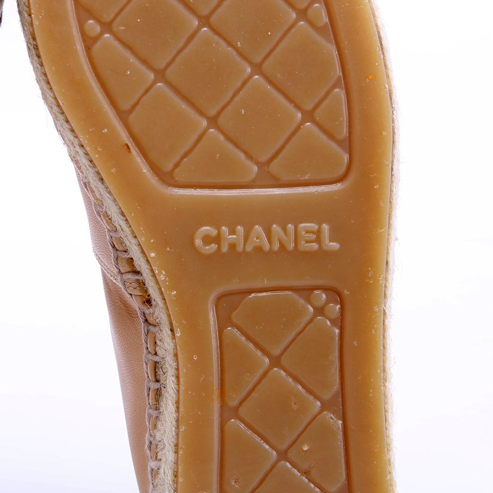 CC Espadrilles Size 38 Tan/Black