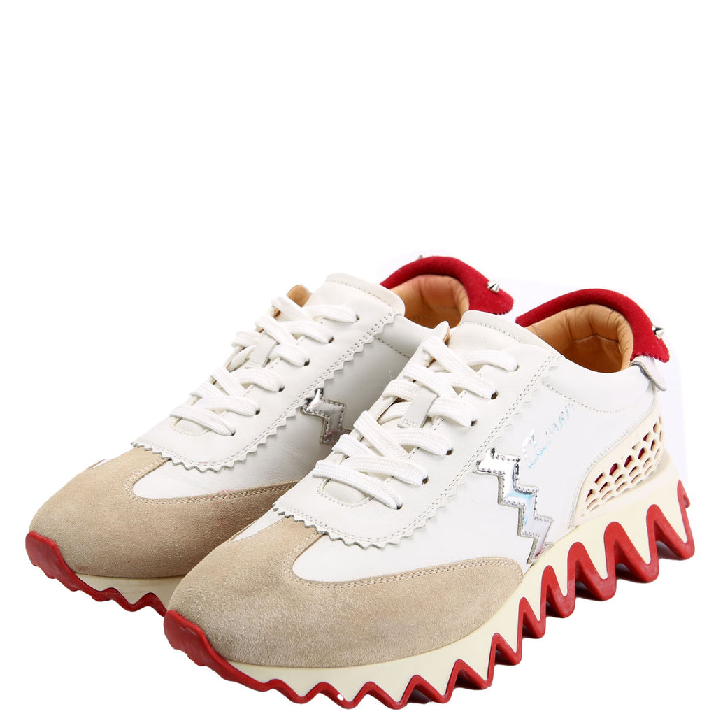 Loubishark Sneakers Size 36.5 White/Red