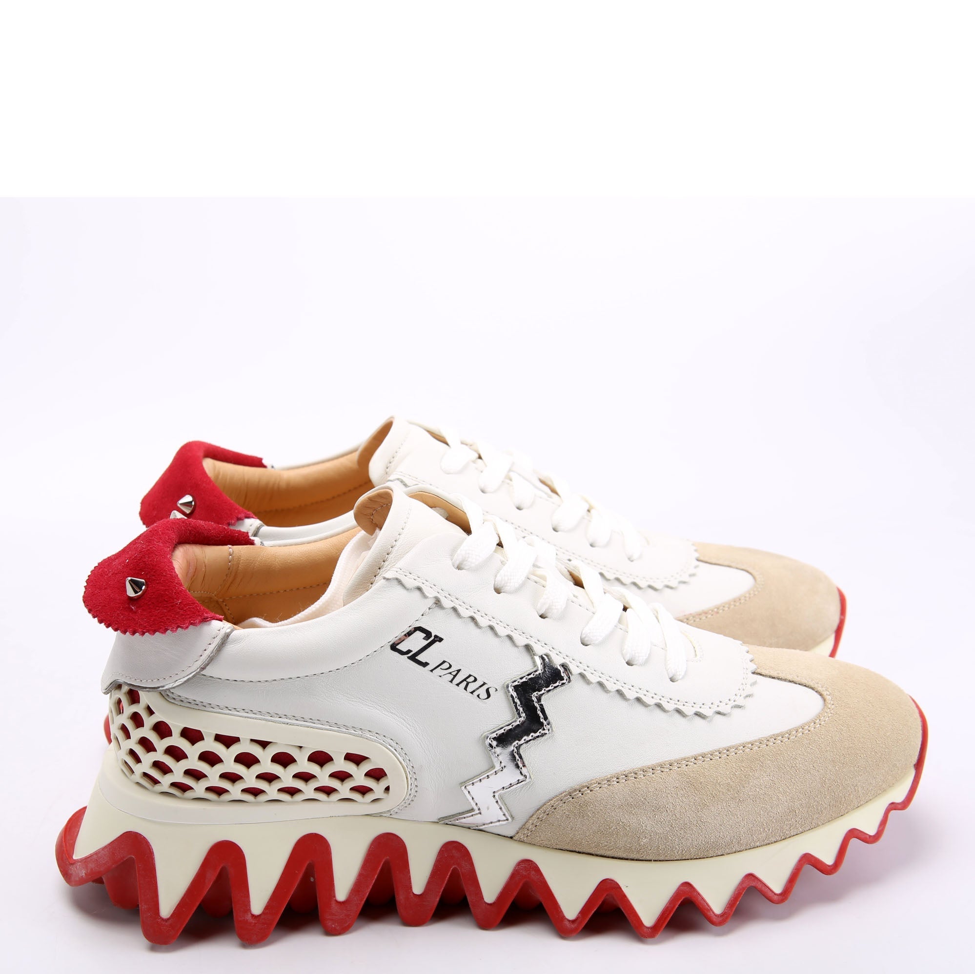 Loubishark Sneakers Size 36.5 White/Red