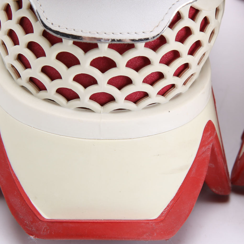 Loubishark Sneakers Size 36.5 White/Red
