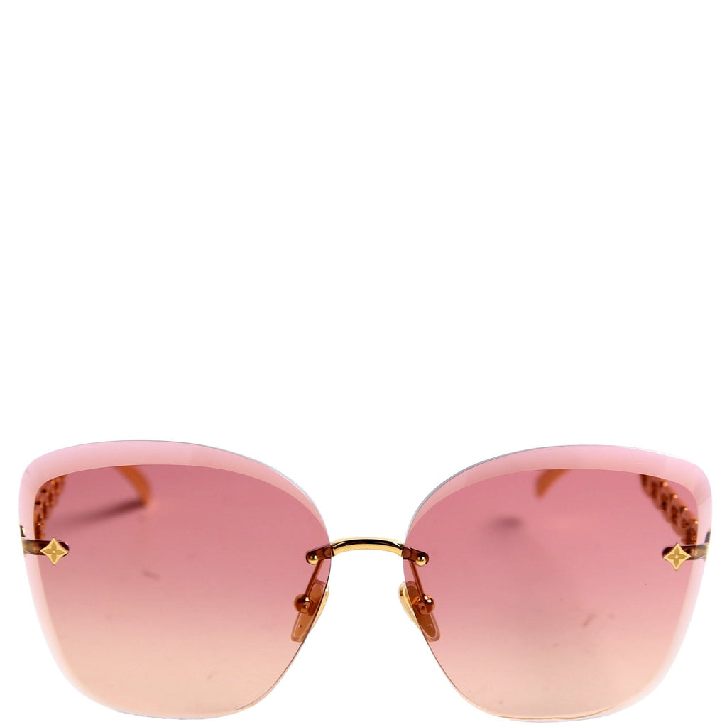 Z2682U My LV Chain Sunglasses Gold/Pink
