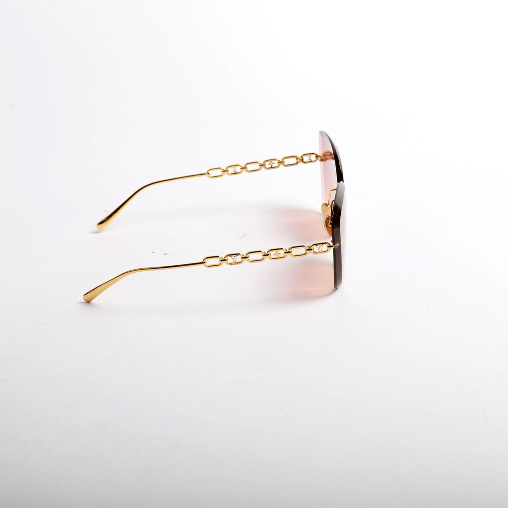 Z2682U My LV Chain Sunglasses Gold/Pink