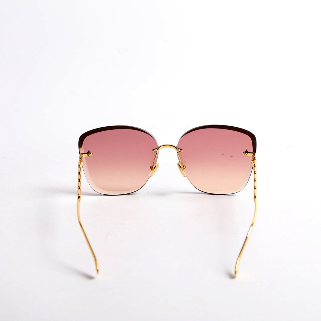 Z2682U My LV Chain Sunglasses Gold/Pink