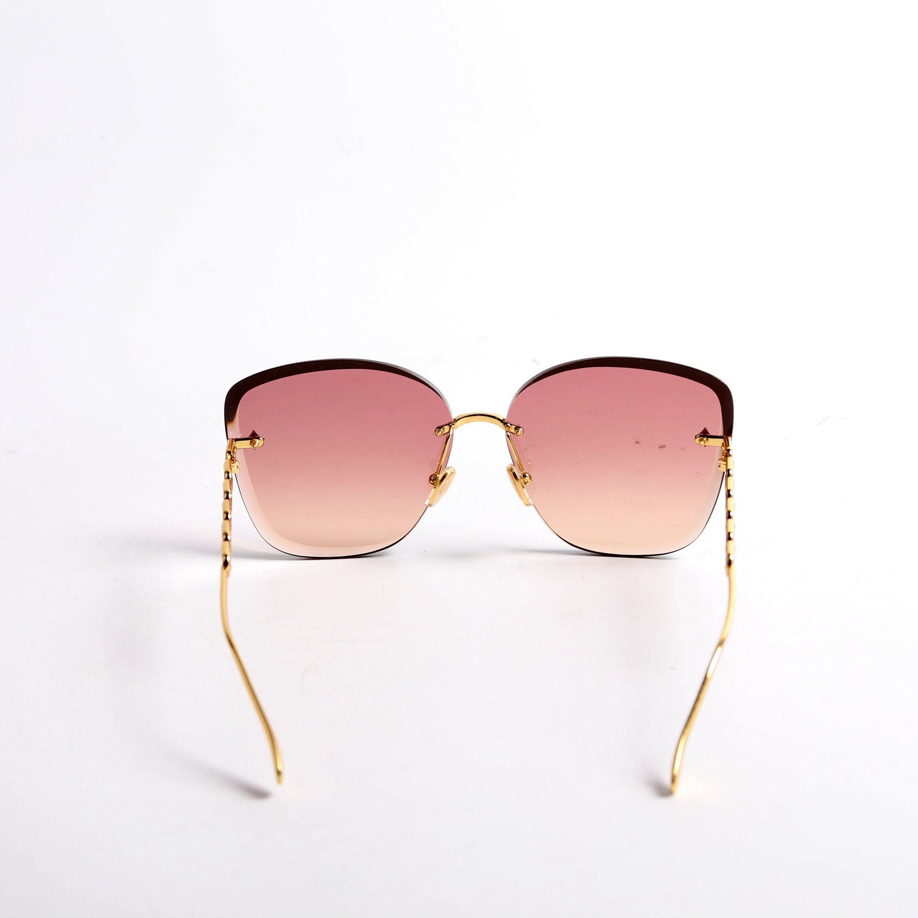 Z2682U My LV Chain Sunglasses Gold/Pink