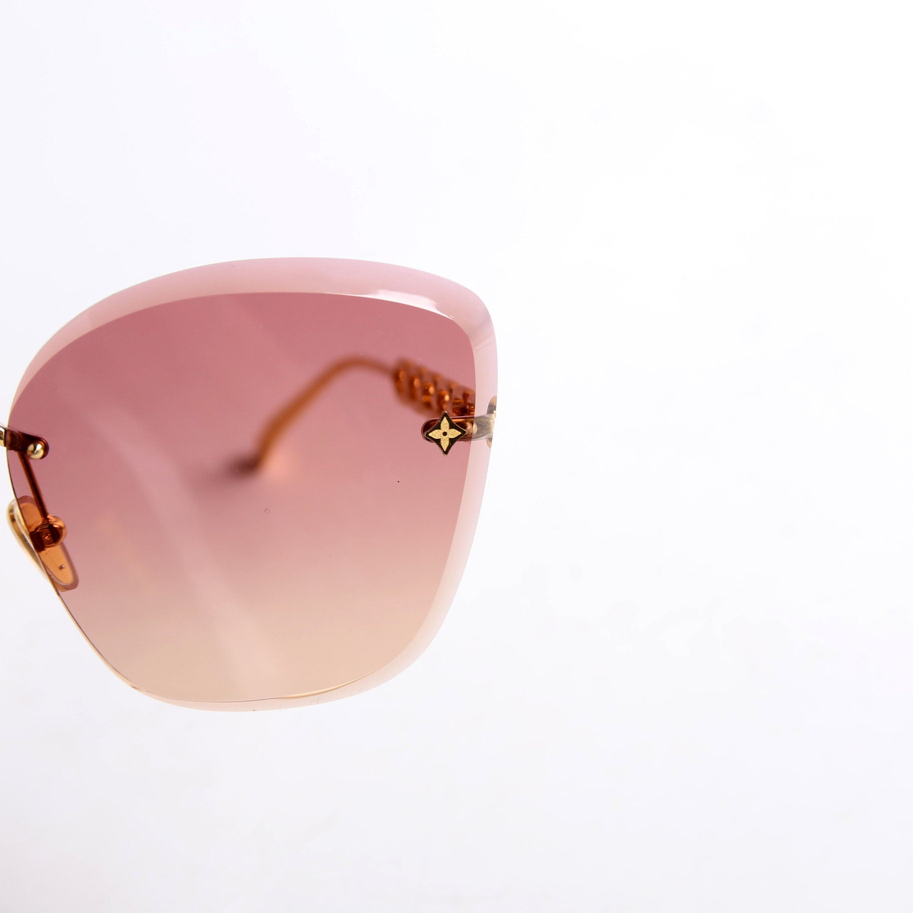 Z2682U My LV Chain Sunglasses Gold/Pink