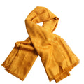 Logomania Wool/Silk Scarf Yellow