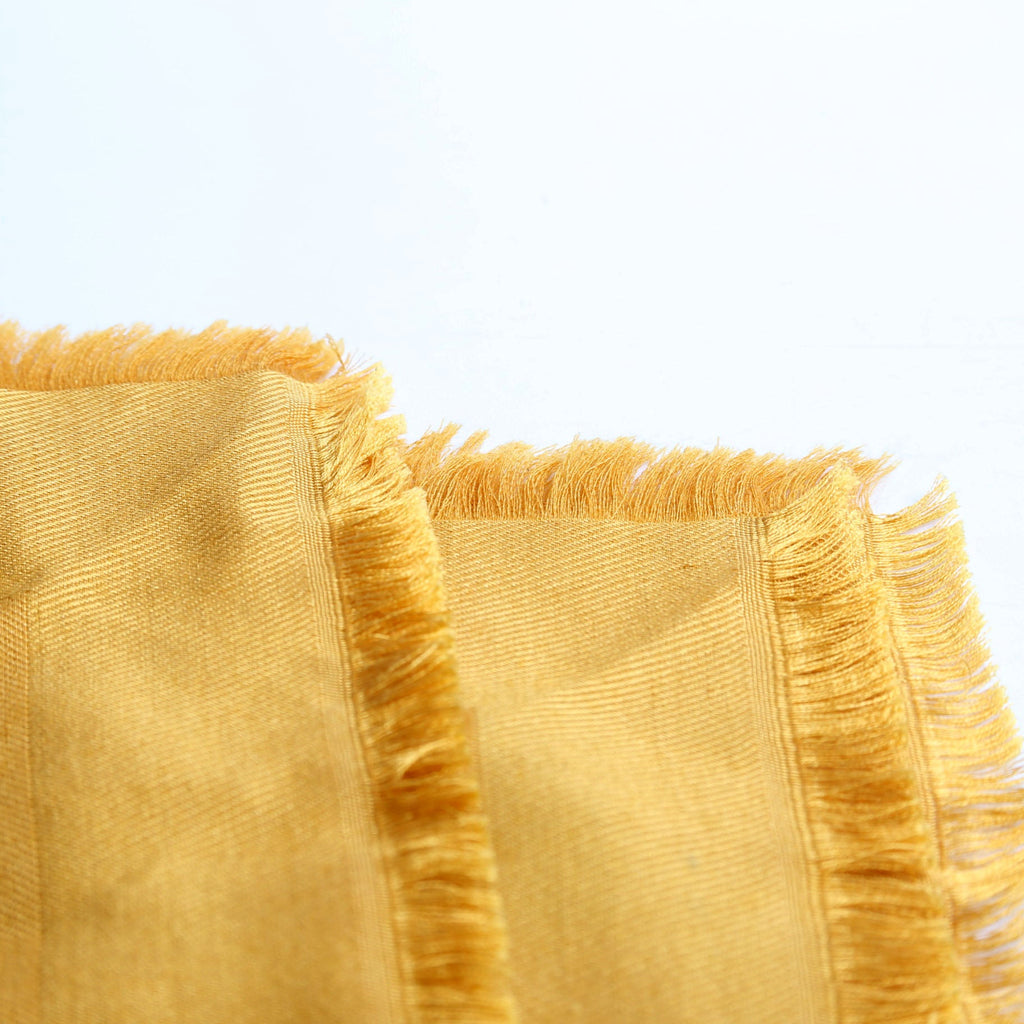 Logomania Wool/Silk Scarf Yellow