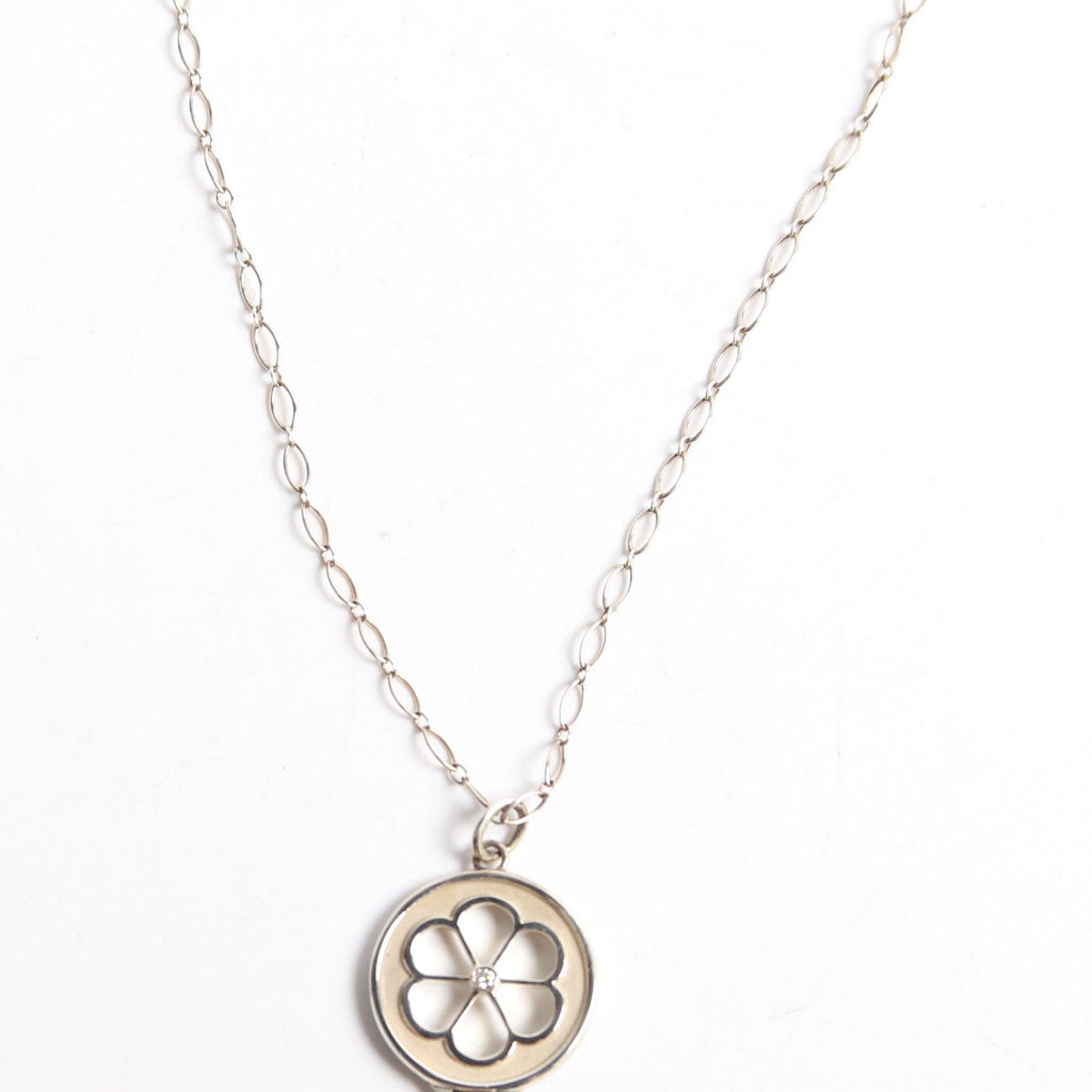 NECKLACE: BLOSSOM FLOWER KEY PENDANT 925