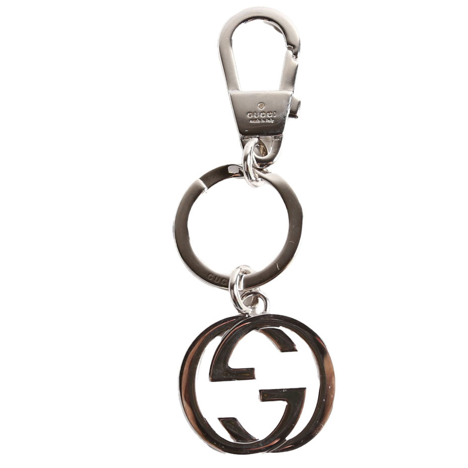 Interlocking G Keychain Silver