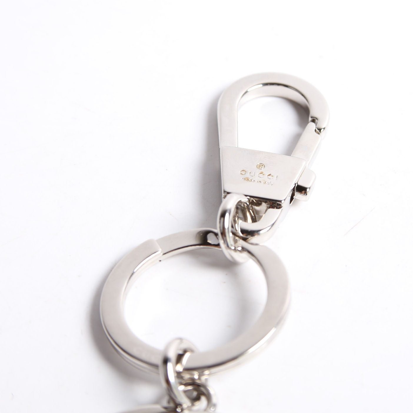Interlocking G Keychain Silver