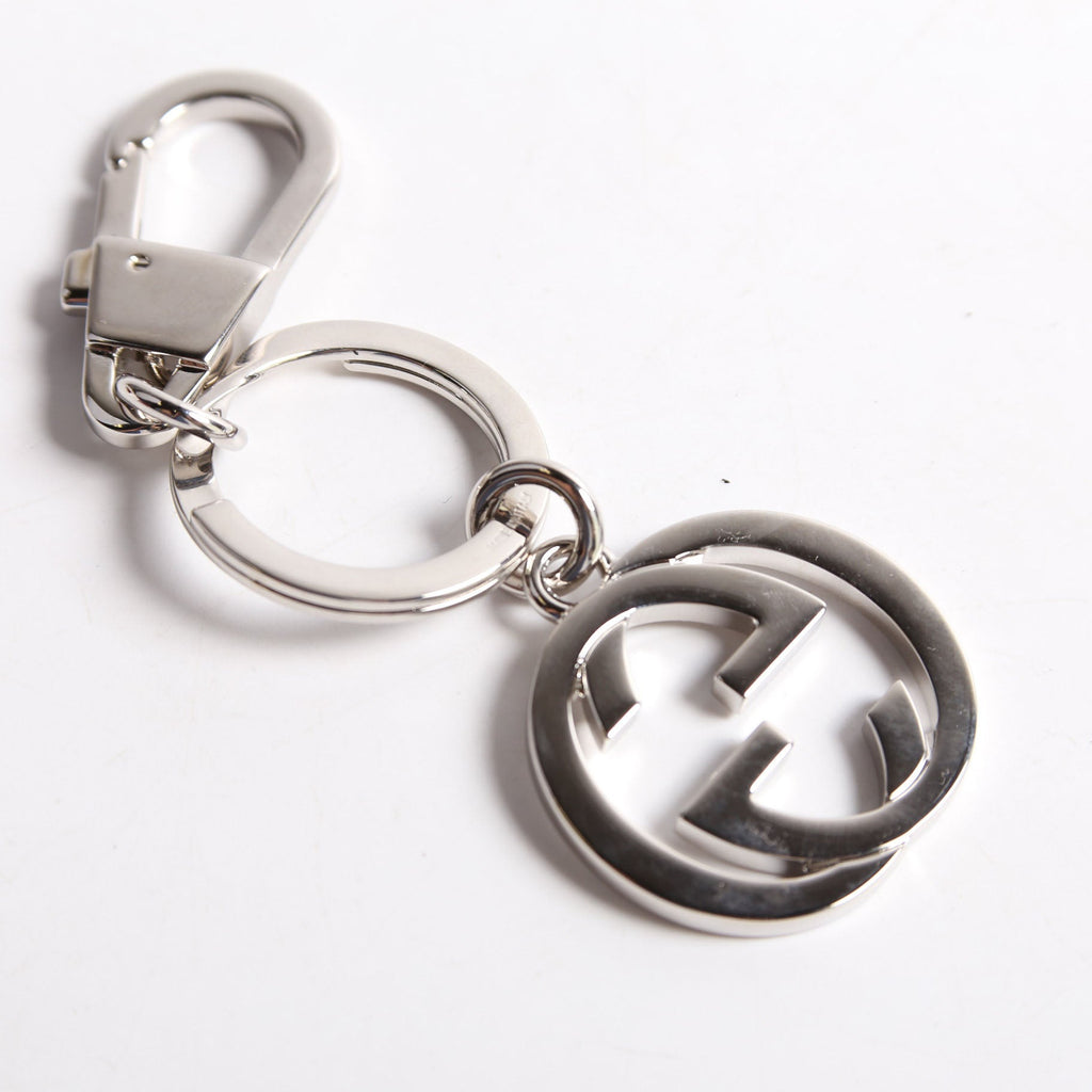 Interlocking G Keychain Silver