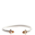 Classic Cable Renaissance 5MM 925/585/Citrine/Amethyst Bracelet Silver/Amber