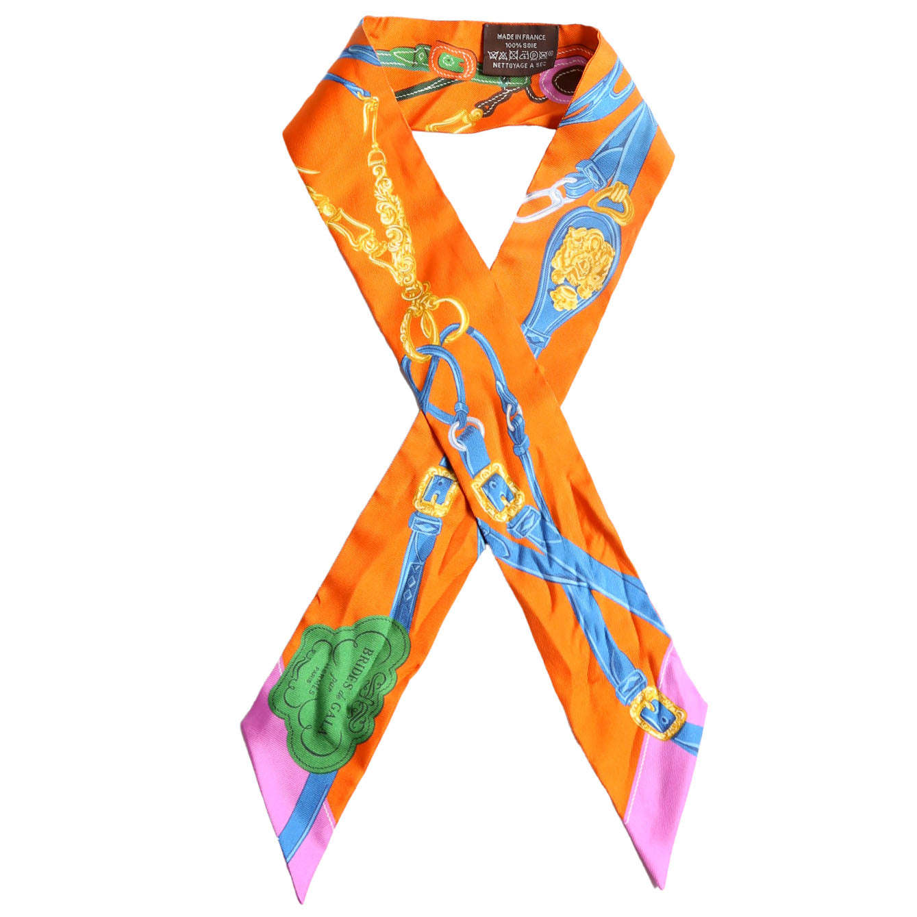 Brides De Gala Twilly Silk Scarf Orange