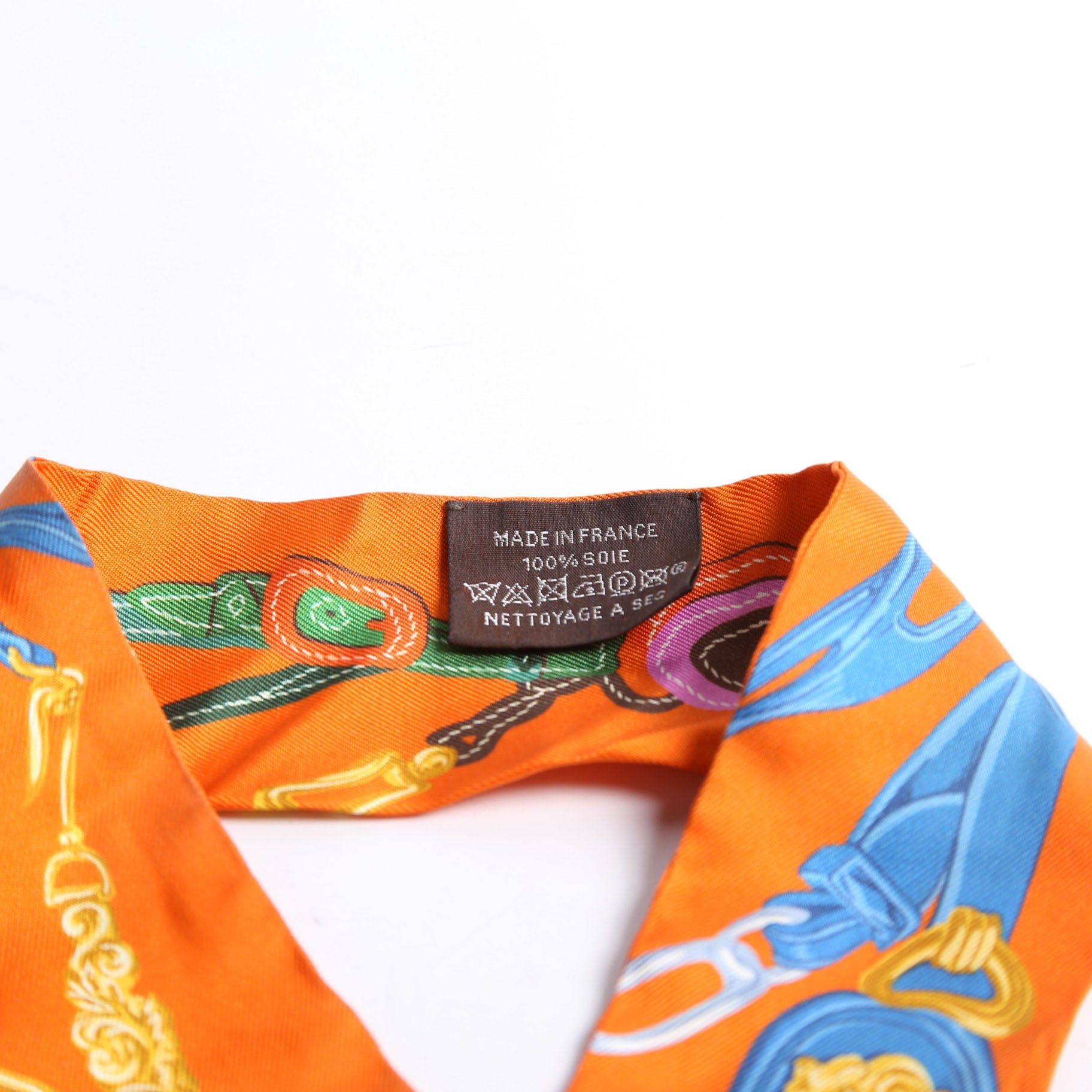 Brides De Gala Twilly Silk Scarf Orange