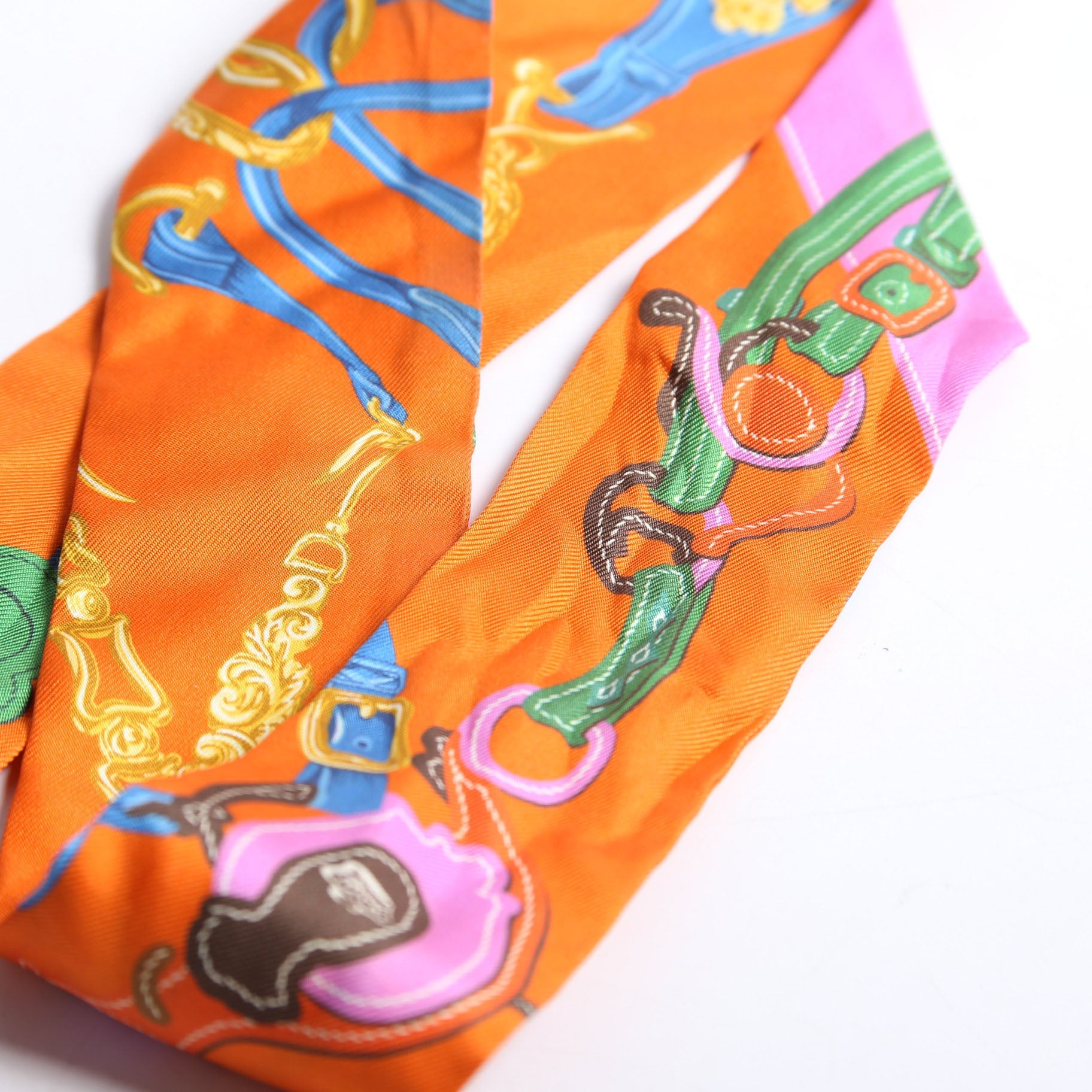 Brides De Gala Twilly Silk Scarf Orange