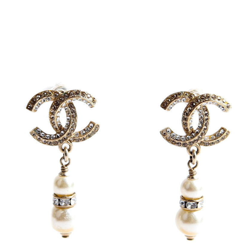 CC Crystal Pearl Drop Earrings