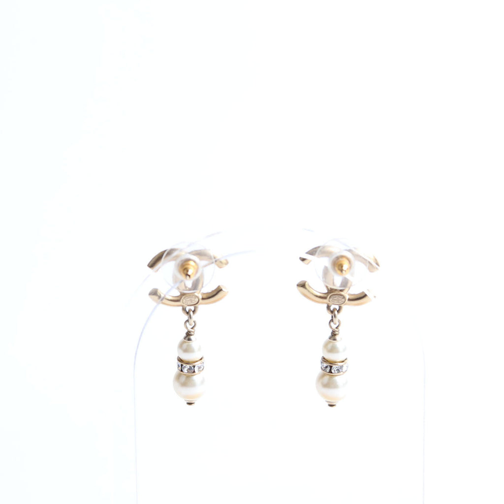 CC Crystal Pearl Drop Earrings