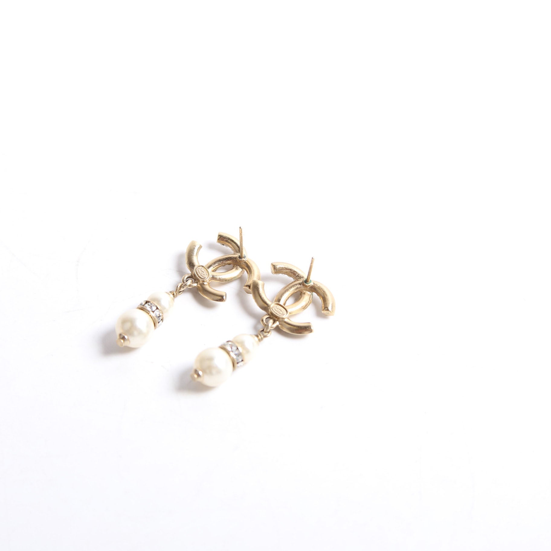 CC Crystal Pearl Drop Earrings
