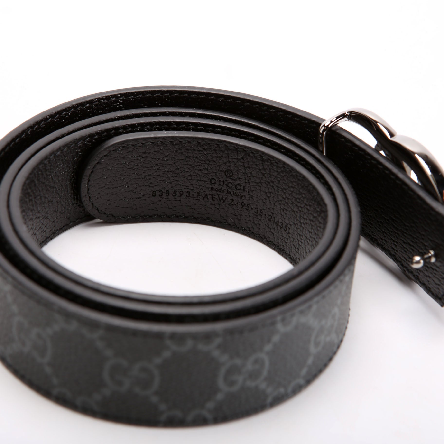 838593 GG Marmont Reversible Belt Size 95/38 Black
