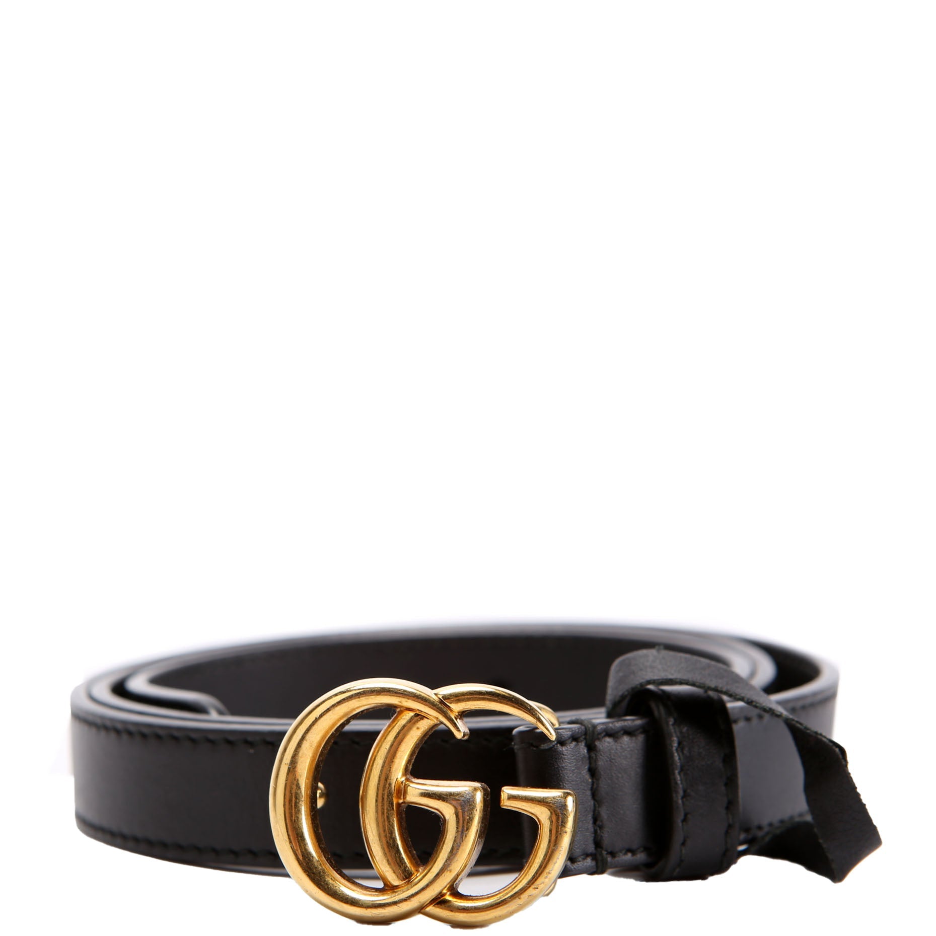 Gucci 409417 GG Marmont Thin Belt Size 80/32 Black